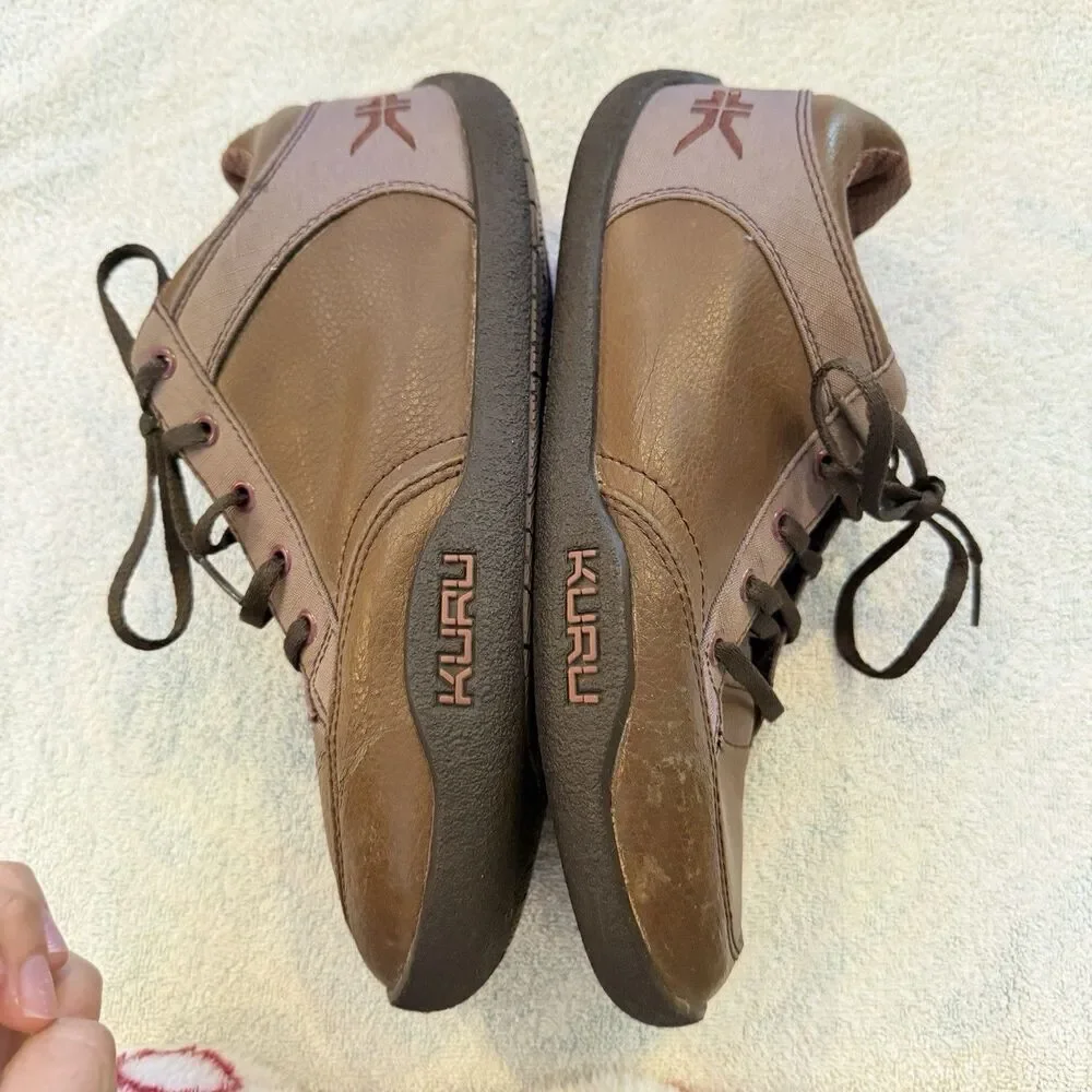 Kuru Women’s 8 Trail Hiking Shoes Dark Brown Leather Comfort Sneakers